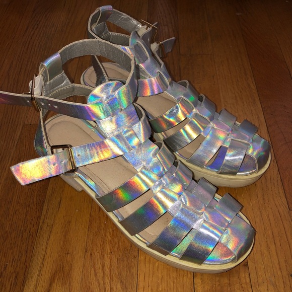 Nasty gal holographic sandals - Picture 2 of 3
